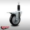 Service Caster 4'' SS Black Poly Swivel 1-1/8'' Expanding Stem Caster Total Lock Brake SCC-SSEXTTL20S414-PPUB-BLK-118 - alternate 2